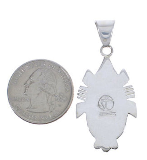 Turquoise Inlay And Sterling Silver Pendant EX30507